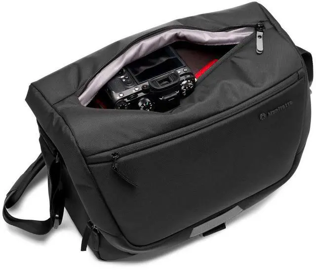 Alt view image 3 of 7 - Manfrotto Advanced III Messenger Shoulder Bag, Medium, Black #MB MA3-M-M