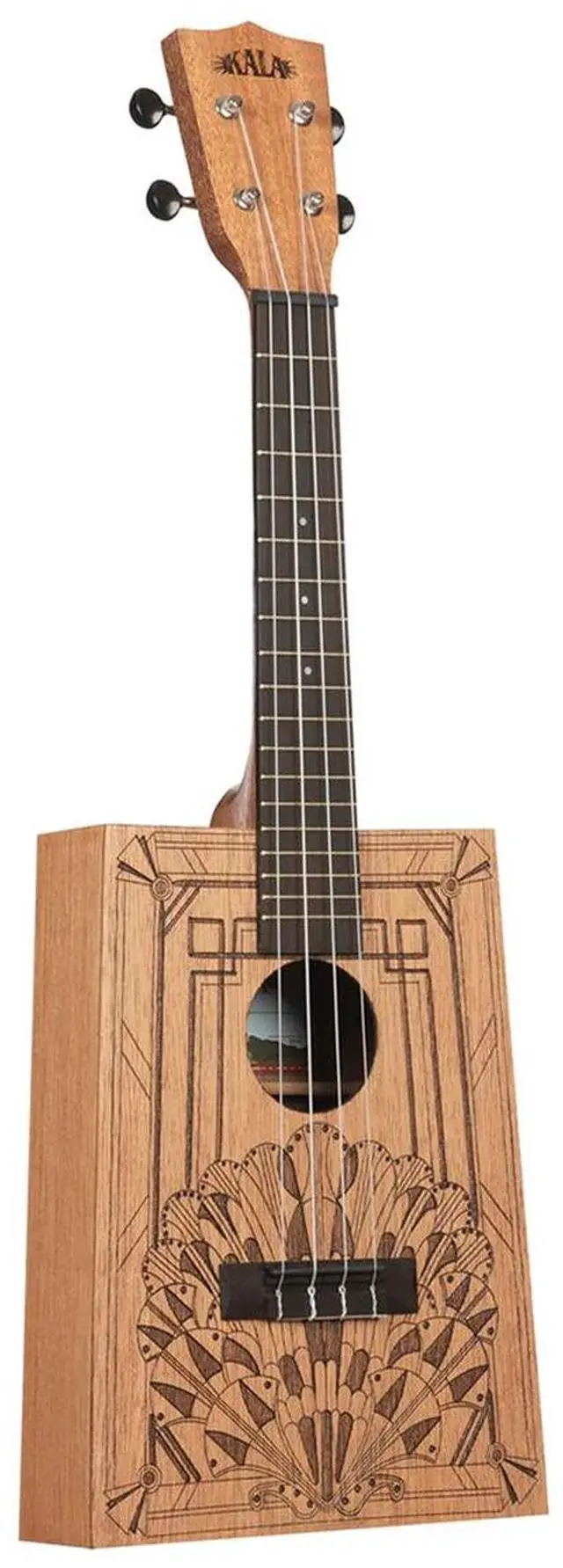 Alt view image 4 of 5 - Kala Kala Art Deco Cigar Box Concert Ukulele