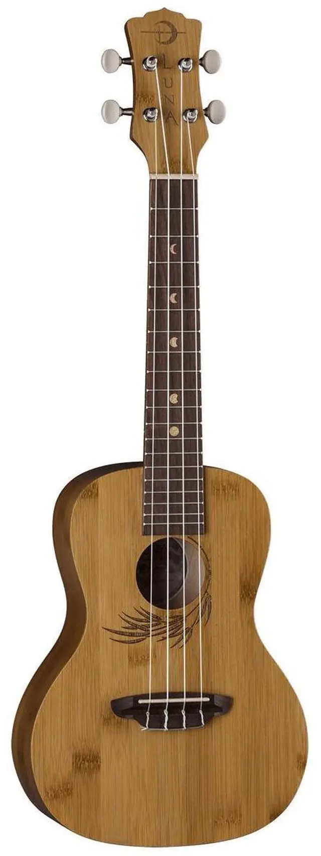 Main image of Luna Uke Bamboo Concert Ukulele with Gigbag, 19 Frets, 'C' Shape Neck, Walnut Fretboard, Satin Natural