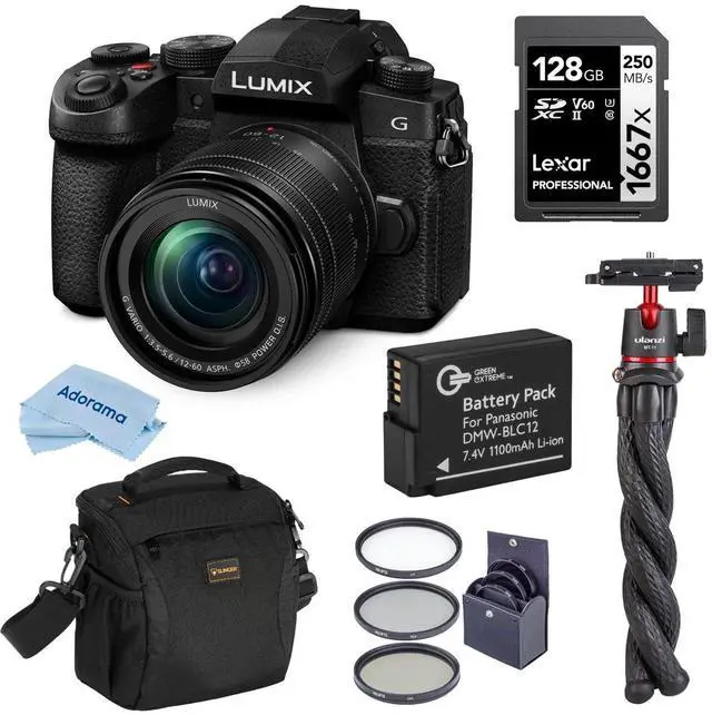 Main image of Panasonic LUMIX G97 Mirrorless Camera with LUMIX G Vario 12-60mm f/3.5-5.6 Aspherical Lens, Black