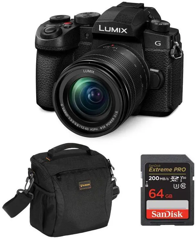 Main image of Panasonic LUMIX G97 Mirrorless Camera with LUMIX G Vario 12-60mm f/3.5-5.6 Aspherical Lens, Black