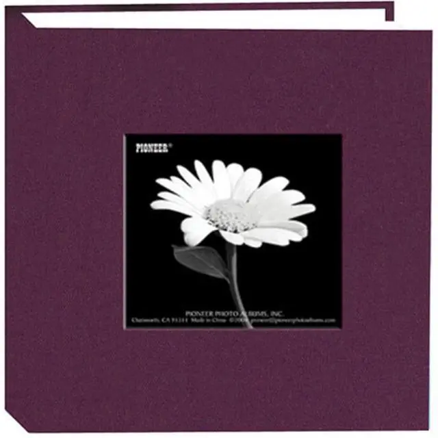 Main image of Pioneer Fabric Frame Photo Album, Holds 100 4x6" Photos, Wildberry Purple