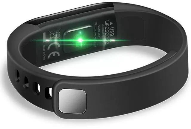 Alt view image 7 of 9 - Lifesense WB-LSBAND2 Band 2 Heart Rate Fitness Tracker (Black)