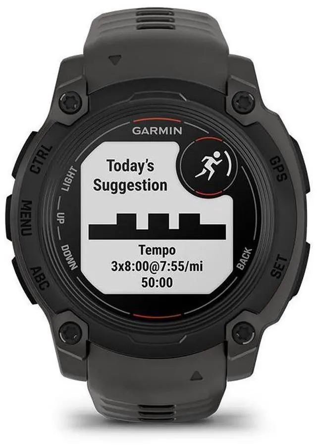 Alt view image 2 of 7 - Garmin Instinct® E 40mm, Rugged Outdoor GPS Smartwatch, 24/7 Health Monitoring, Wrist-Based Heart Rate, Up to 16 Days of Battery Life, Charcoal