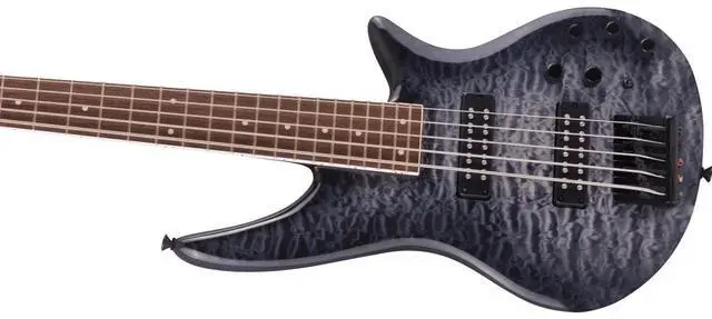 Alt view image 7 of 7 - Jackson X Series Spectra Bass SBXQ V 5-String Electric Guitar, Laurel Fingerboard, Transparent Black Burst