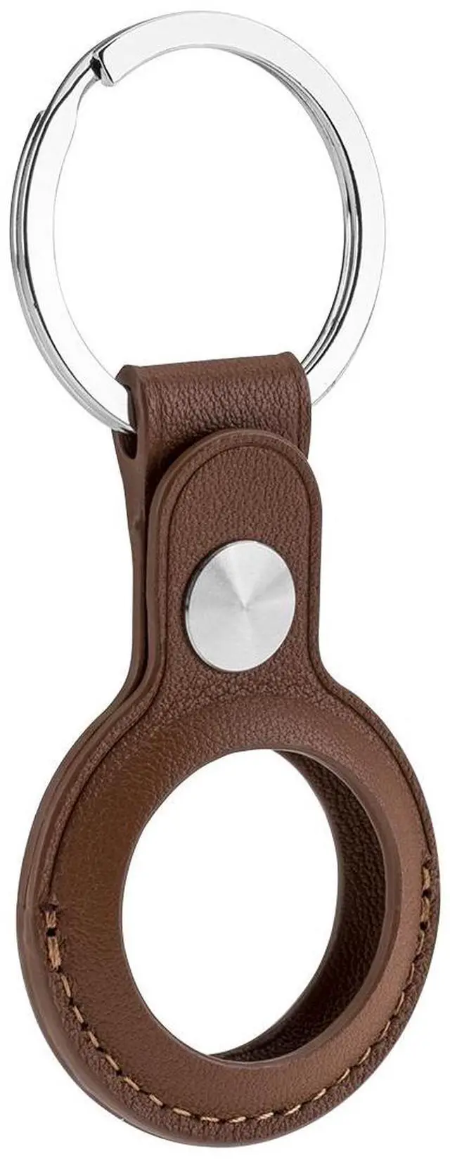 Alt view image 4 of 4 - Slinger Slinger Leather Case for AirTag Finder, Anti-Scratch Protective Skin Cover with Keychain Compatible with AirTags 2021 (Brown)