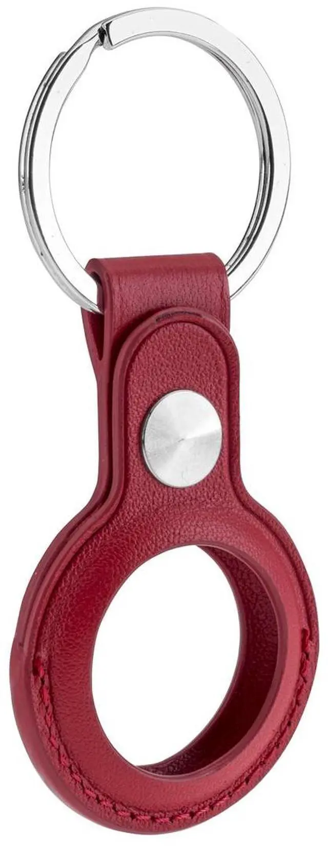 Alt view image 4 of 4 - Slinger Slinger Leather Case for AirTag Finder, Anti-Scratch Protective Skin Cover with Keychain Compatible with AirTags 2021 (Red)