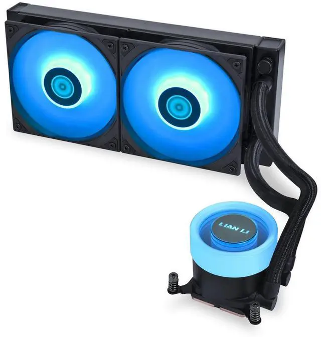 Alt view image 7 of 11 - Lian Li Galahad II Lite Liquid Cooler 240mm RGB FansAIO CPU Water Cooling, Customizable ARGB Pump Block, Low Noise Hydraulic Bearing, Switchable Lid & 28mm PBT Fan for LGA 1700/1851/AM5/4(GA2L24RB)