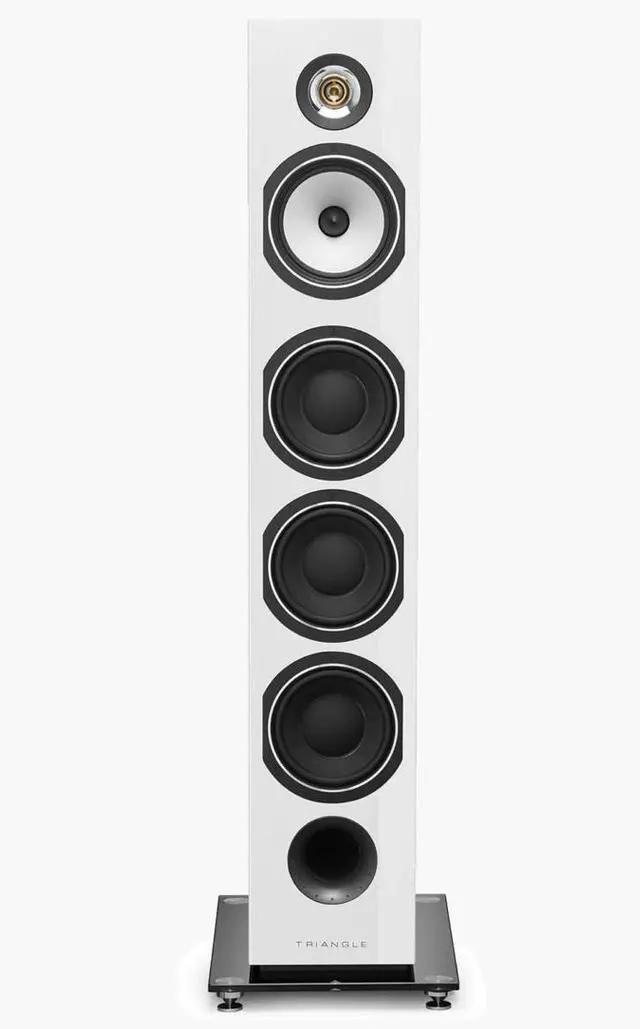 Alt view image 3 of 4 - Triangle Esprit Australe Ez Floorstanding Speaker, White High Gloss