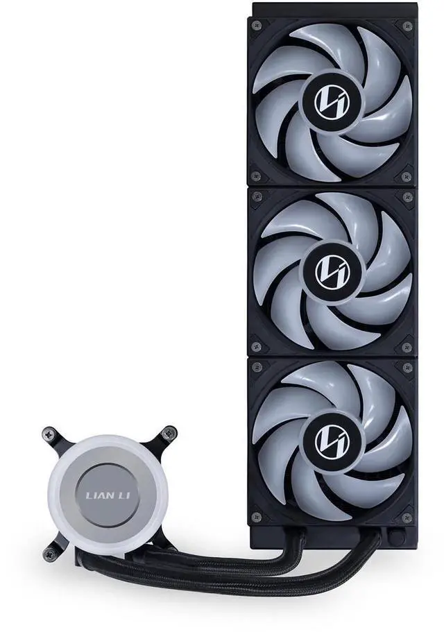 Alt view image 8 of 13 - Lian Li Galahad II Lite Liquid Cooler 360mm RGB FansAIO CPU Water Cooling, Customizable ARGB Pump Block, Low Noise Hydraulic Bearing, Switchable Lid & 28mm PBT Fan for LGA 1700/1851/AM5/4 (GA2L36RB)