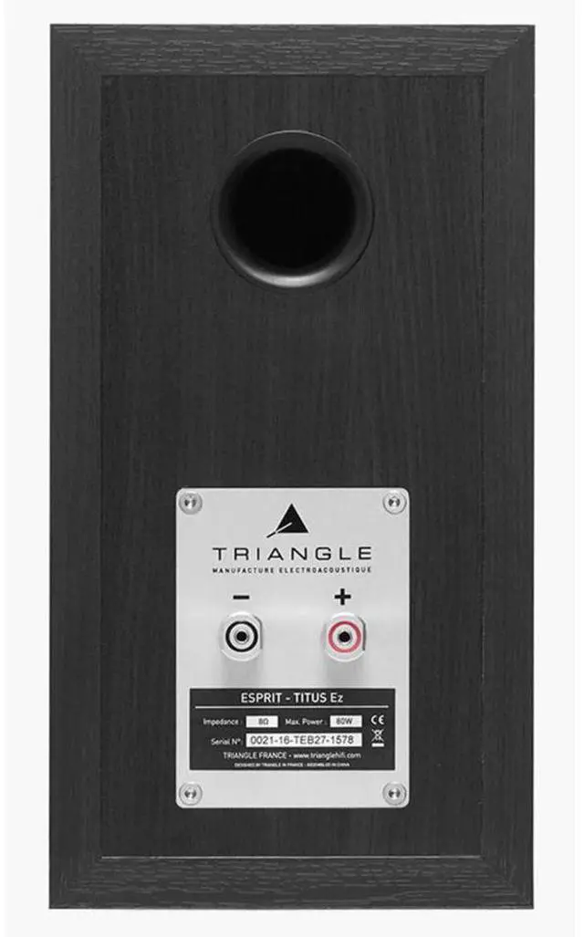 Alt view image 4 of 4 - Triangle HiFi Bookshelf Speakers - Titus EZ, Black Ash, Pair