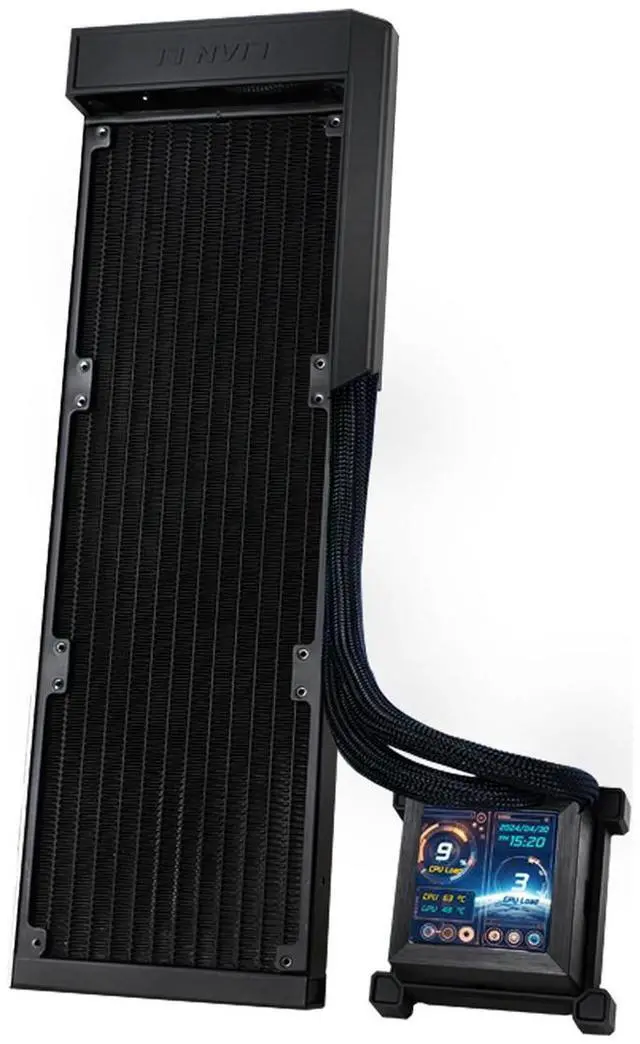 Alt view image 6 of 8 - Lian Li Hydroshift 360 AIO - Side-Mounted Coolant Pathway - 2.88 LCD Screen - 480 × 480 Resolution - Captured Screenshots or Recorded Videos Shift AIO , No fan Inclued  Black Color (HSLCD36NB)