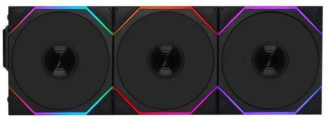 Alt view image 8 of 10 - Lian Li UNI Fan TL 120 Wireless - Triple Pack (Reverse Blade) - 2.4 GHz Wireless Controller Included - Infinity Mirror Design - Controller required. - Black (12RTL1W3B)