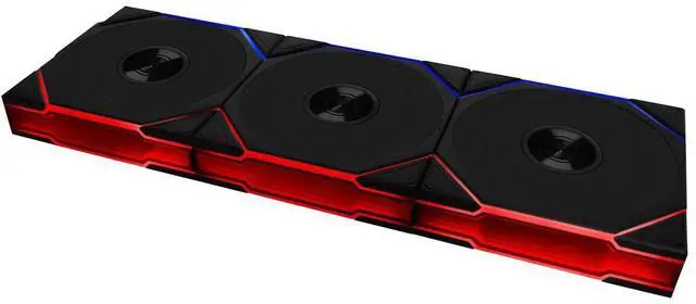 Alt view image 9 of 10 - Lian Li UNI Fan TL 120 Wireless - Triple Pack (Reverse Blade) - 2.4 GHz Wireless Controller Included - Infinity Mirror Design - Controller required. - Black (12RTL1W3B)
