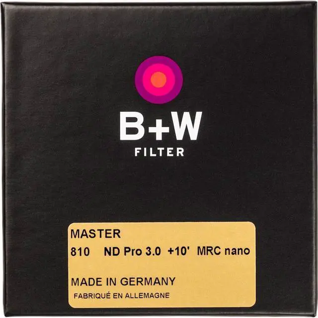 Alt view image 4 of 4 - B + W 30.5mm Master 810M ND 3.0 10-Stop MRC Nano Neutral Density Filter