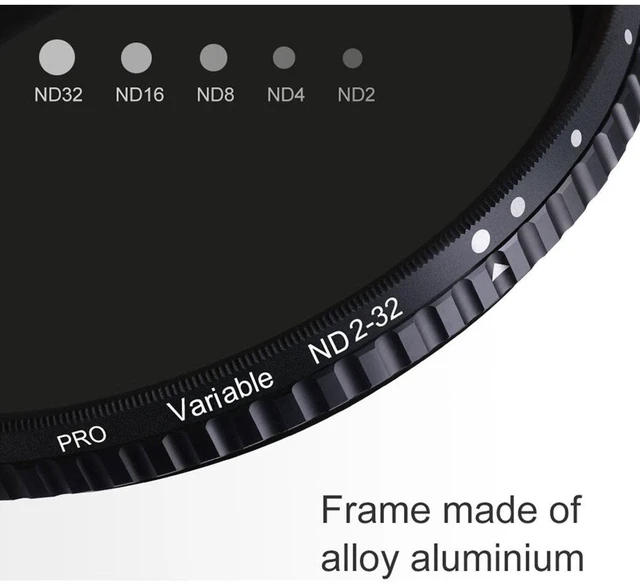 Alt view image 13 of 14 - K&F Concept Variable Fader 2 in 1 Adjustable CPL + ND2-32 Filter CPL Circular Polarizing Filter Neutral Density Polarizing Polarized Filter NO"X" Spot Aluminium Alloy Frame for all Camera Lens (67MM)