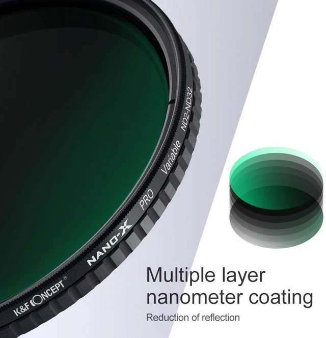 Alt view image 14 of 14 - K&F Concept Variable Fader 2 in 1 Adjustable CPL + ND2-32 Filter CPL Circular Polarizing Filter Neutral Density Polarizing Polarized Filter NO"X" Spot Aluminium Alloy Frame for all Camera Lens (67MM)