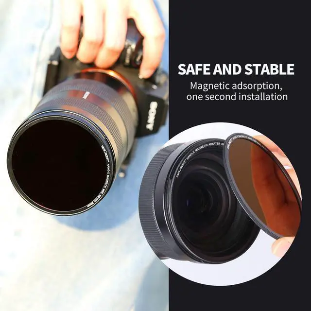 Alt view image 3 of 7 - K&F Concept 62mm 3-Piece Magnetic Lens Filter Kit with MCUV, CPL and ND1000 HD Filters