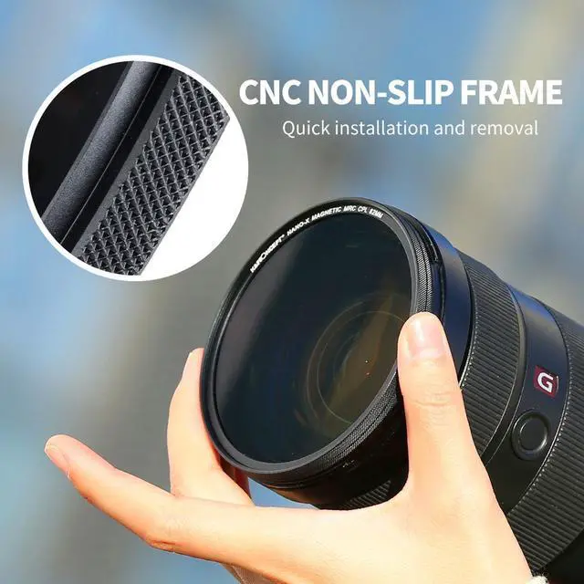 Alt view image 4 of 7 - K&F Concept 62mm 3-Piece Magnetic Lens Filter Kit with MCUV, CPL and ND1000 HD Filters