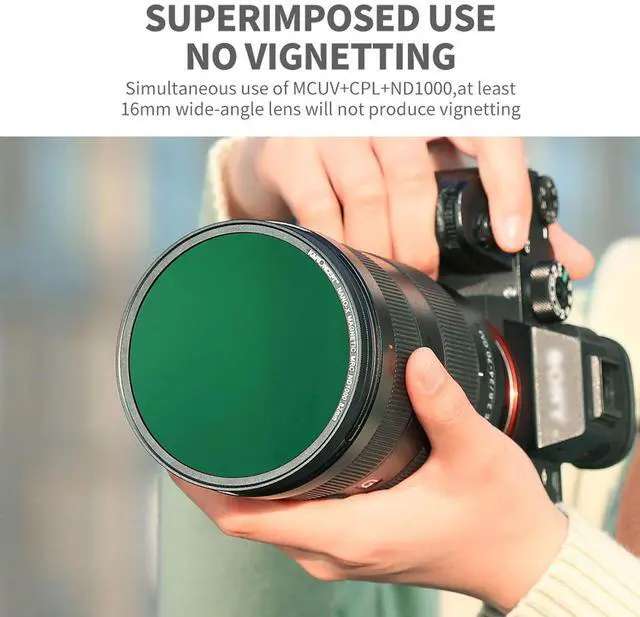 Alt view image 5 of 7 - K&F Concept 62mm 3-Piece Magnetic Lens Filter Kit with MCUV, CPL and ND1000 HD Filters