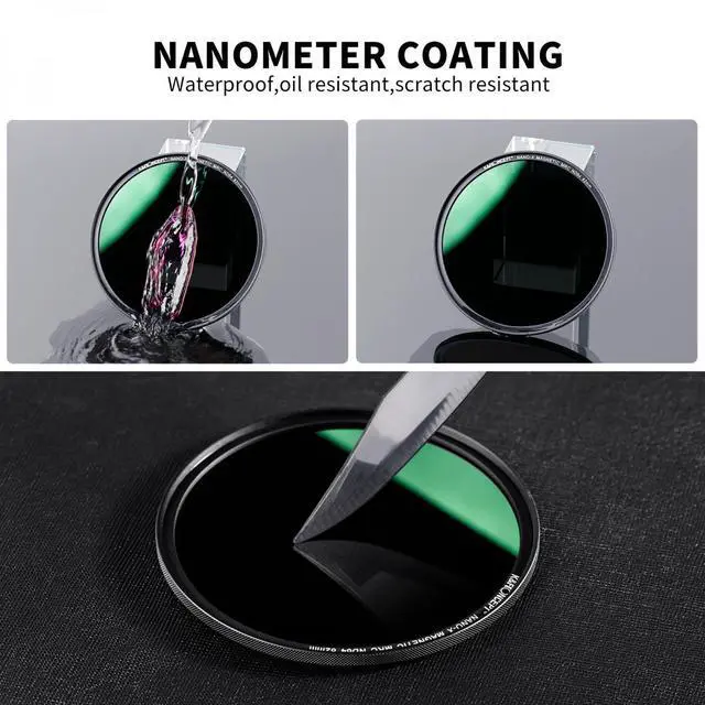 Alt view image 7 of 7 - K&F Concept 82mm Nano-X Neutral Density ND64 1.8 6-Stop Magnetic Filter