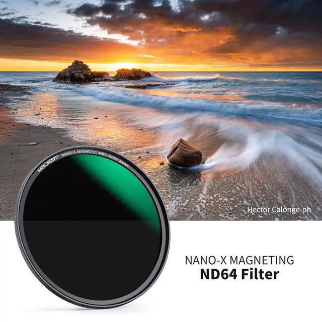 Alt view image 4 of 7 - K&F Concept 82mm Nano-X Neutral Density ND64 1.8 6-Stop Magnetic Filter