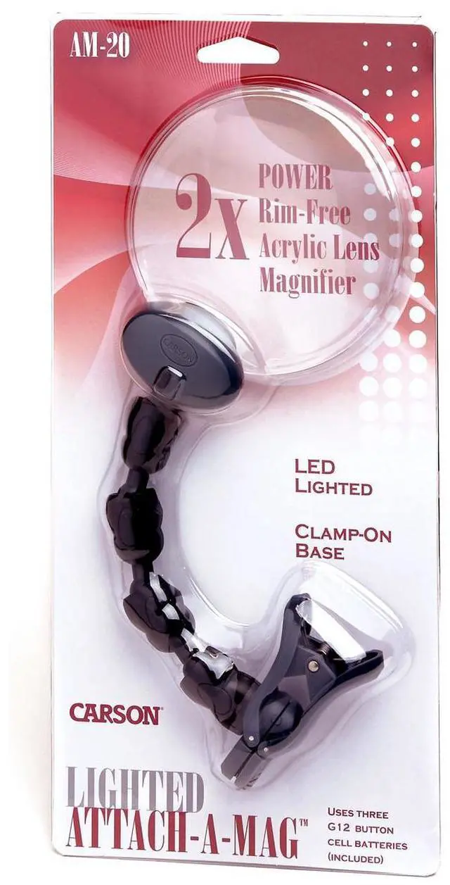 Alt view image 8 of 11 - Carson Optical AM-20 LED Attach-A-Mag Magnifier