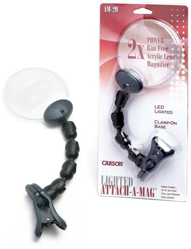 Alt view image 9 of 11 - Carson Optical AM-20 LED Attach-A-Mag Magnifier