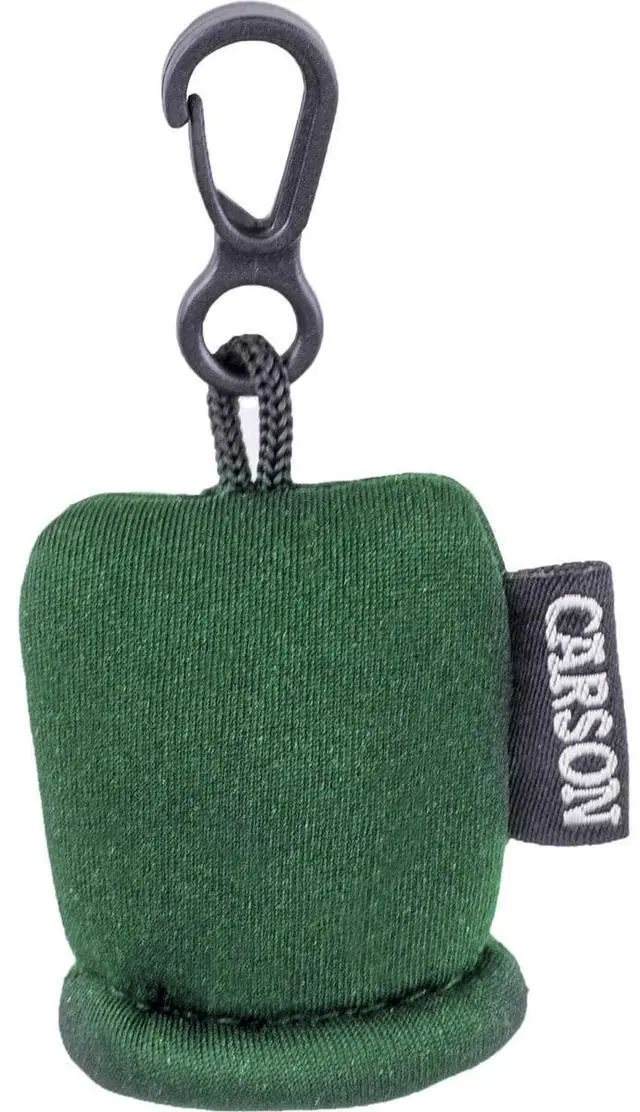 Alt view image 2 of 7 - Carson Stuff-It Pro 8x8" Microfiber Lens Cleaning Cloth with Protective Pouch, Green