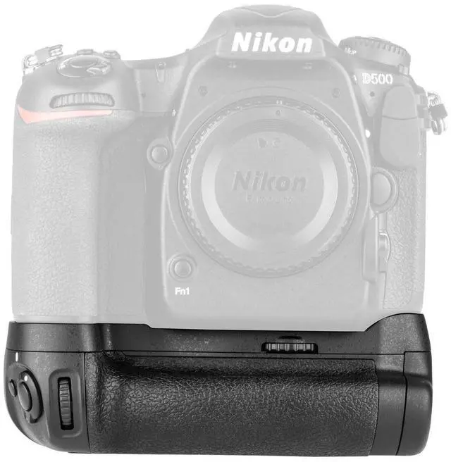 Alt view image 2 of 7 - Green Extreme Multi Power Battery Grip (MB-D17 Replacement) for Nikon D500 Digital Camera, Holds EN-EL15 Battery or 8 AA Batteries
