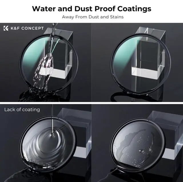 Alt view image 13 of 14 - K&F Concept 62mm MC UV Protection Filter Shockproof Tempered Optical Glass with 28 Multi-Layer Coatings HD/Waterproof/Scratch Resistant for Camera Lens (Nano-X Series)