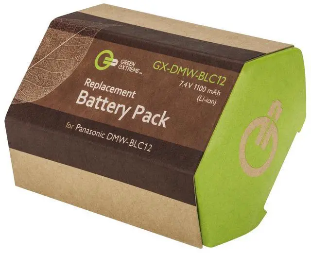 Alt view image 3 of 3 - Green Extreme DMW-BLC12 Lithium-Ion Rechargeable Battery Pack (7.4V 1100mAh)