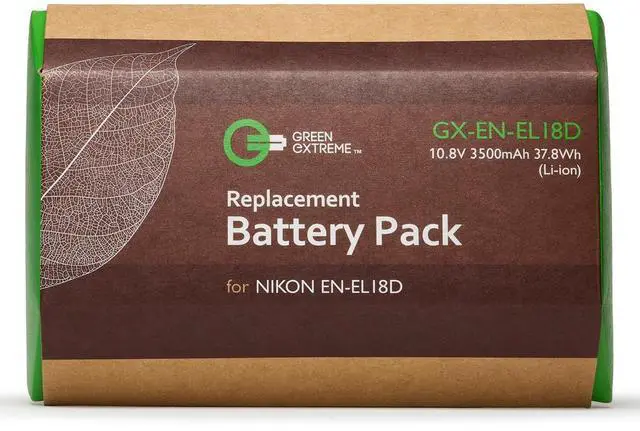 Alt view image 5 of 6 - Green Extreme EN-EL18d 10.8V 3350mAh Lithium-Ion Battery Pack for Nikon Z9 Camera