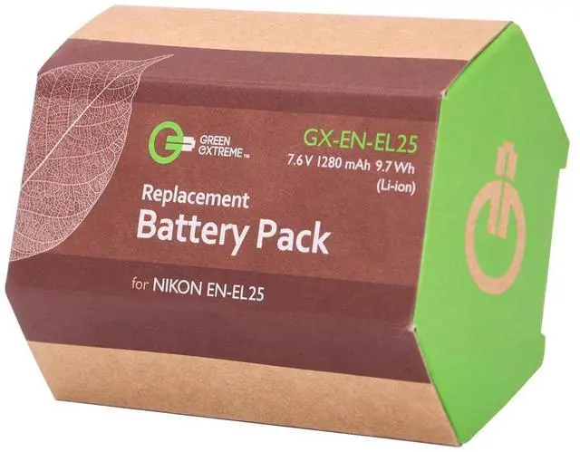 Alt view image 4 of 4 - Green Extreme EN-EL25 7.6V 1280mAh Lithium-Ion Battery Pack