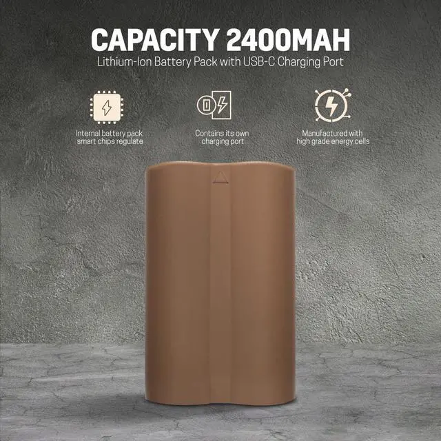 Alt view image 4 of 7 - Green Extreme NP-W235 17.3Wh 7.2V 2400mAh Lithium-Ion Battery Pack with USB-C Charging Port