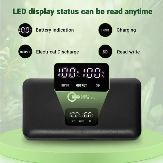 Alt view image 4 of 7 - Green Extreme USB LCD Dual Charger Case for Sony NP-FZ100 Battery