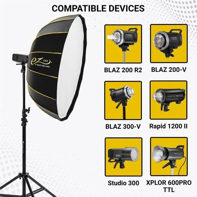 Alt view image 8 of 9 - Glow EZ Lock Collapsible White Beauty Dish (42") #EZ-BD-42W