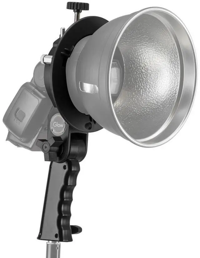 Alt view image 3 of 7 - Glow Handheld Grip S-Type Bracket Bowens Mount Holder for Speedlite Flash Softbox