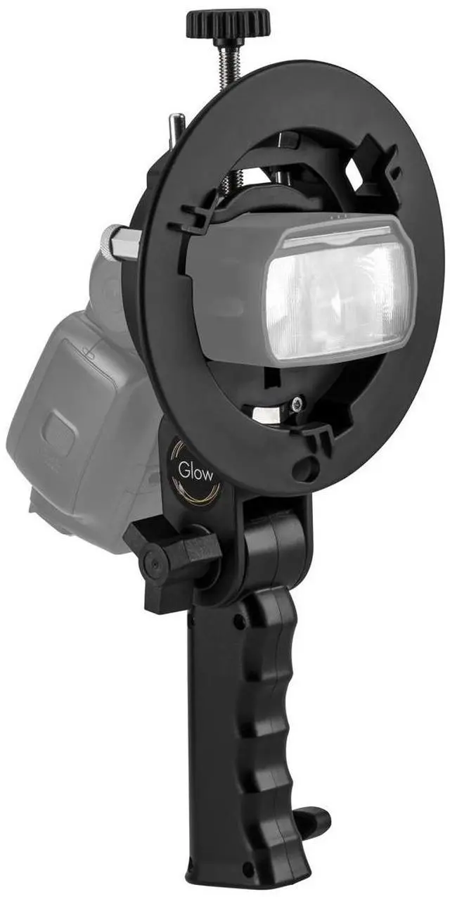 Alt view image 2 of 7 - Glow Handheld Grip S-Type Bracket Bowens Mount Holder for Speedlite Flash Softbox