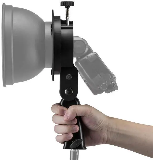Alt view image 4 of 7 - Glow Handheld Grip S-Type Bracket Bowens Mount Holder for Speedlite Flash Softbox