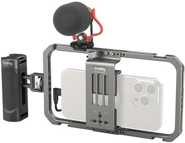 Alt view image 4 of 5 - SmallRig Classic Edition All-in-One Video Kit for Smartphone Creators with Audio and Lighting System