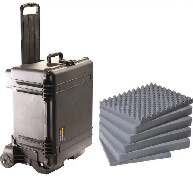 Alt view image 10 of 13 - Pelican  1620M Case and Mobility Kit with Foam, Black