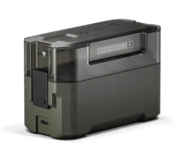 Alt view image 3 of 4 - Tilta 4-Channel Portable Charging Station for DMW-BLK22 Battery, Green