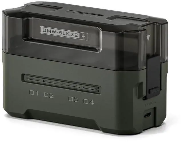 Main image of Tilta 4-Channel Portable Charging Station for DMW-BLK22 Battery, Green