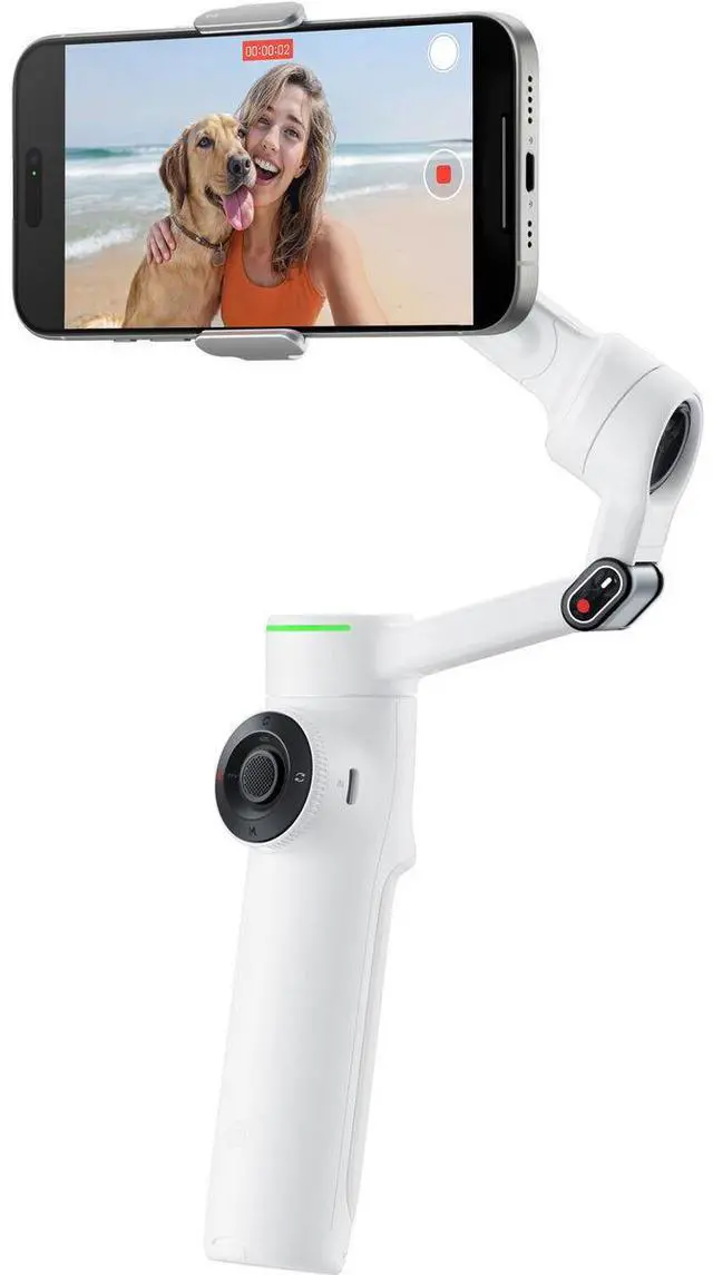Alt view image 6 of 7 - Insta360 Flow 2 Pro 3-Axis AI-Powered Smartphone Gimbal Stabilizer - Summit White