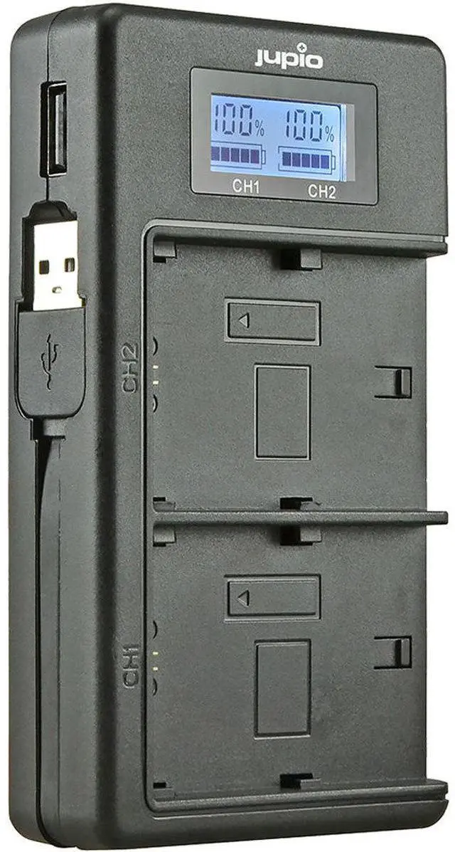 Main image of Jupio USB Dedicated Duo Charger LCD for Canon LP-E10 Batteries