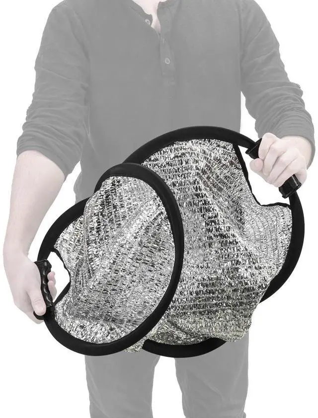 Alt view image 6 of 7 - Glow Collapsible Circular Wind Proof Reflector with Handles (22")