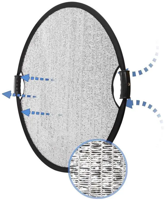 Alt view image 3 of 7 - Glow Collapsible Circular Wind Proof Reflector with Handles (22")