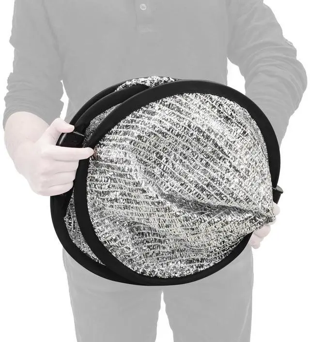 Alt view image 7 of 7 - Glow Collapsible Circular Wind Proof Reflector with Handles (22")