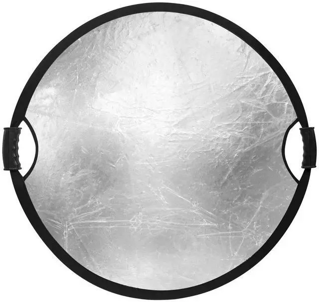 Alt view image 2 of 7 - Glow Circular Collapsible Reflector with Handles (32", Silver/White) #CR32-SW